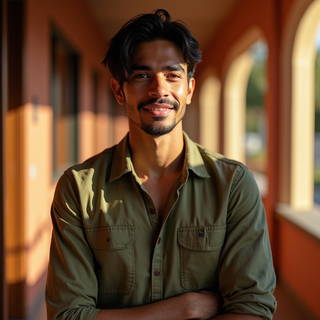 Retrato de Mateo, facilitador de círculos de conversación sobre el dinero